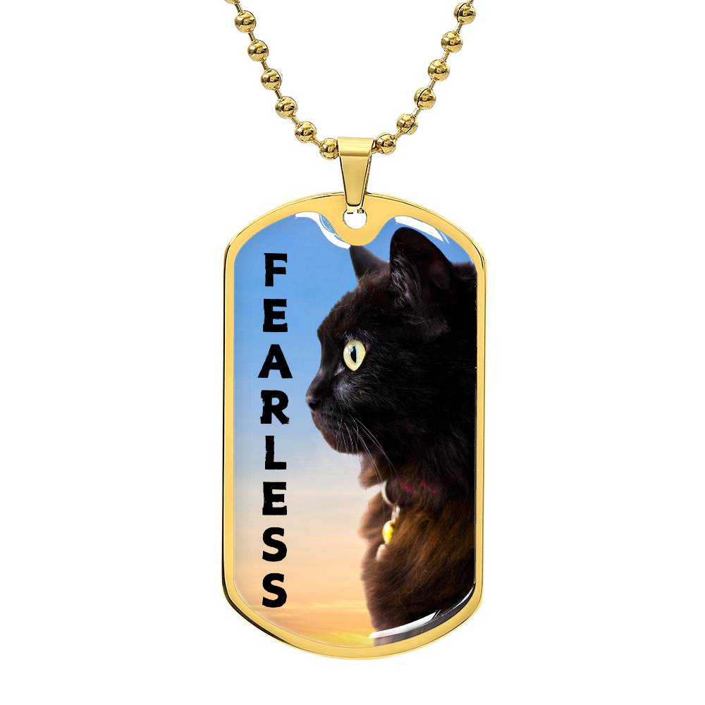 Photo depicting the ​Fearless Necklace from EpiAl's Shop.