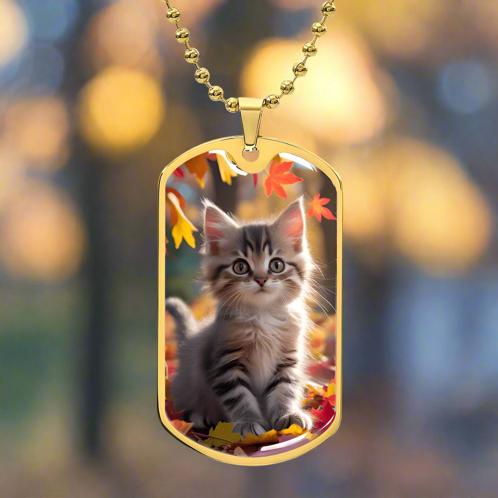 Autumn Kitten Necklace for Cat Lovers