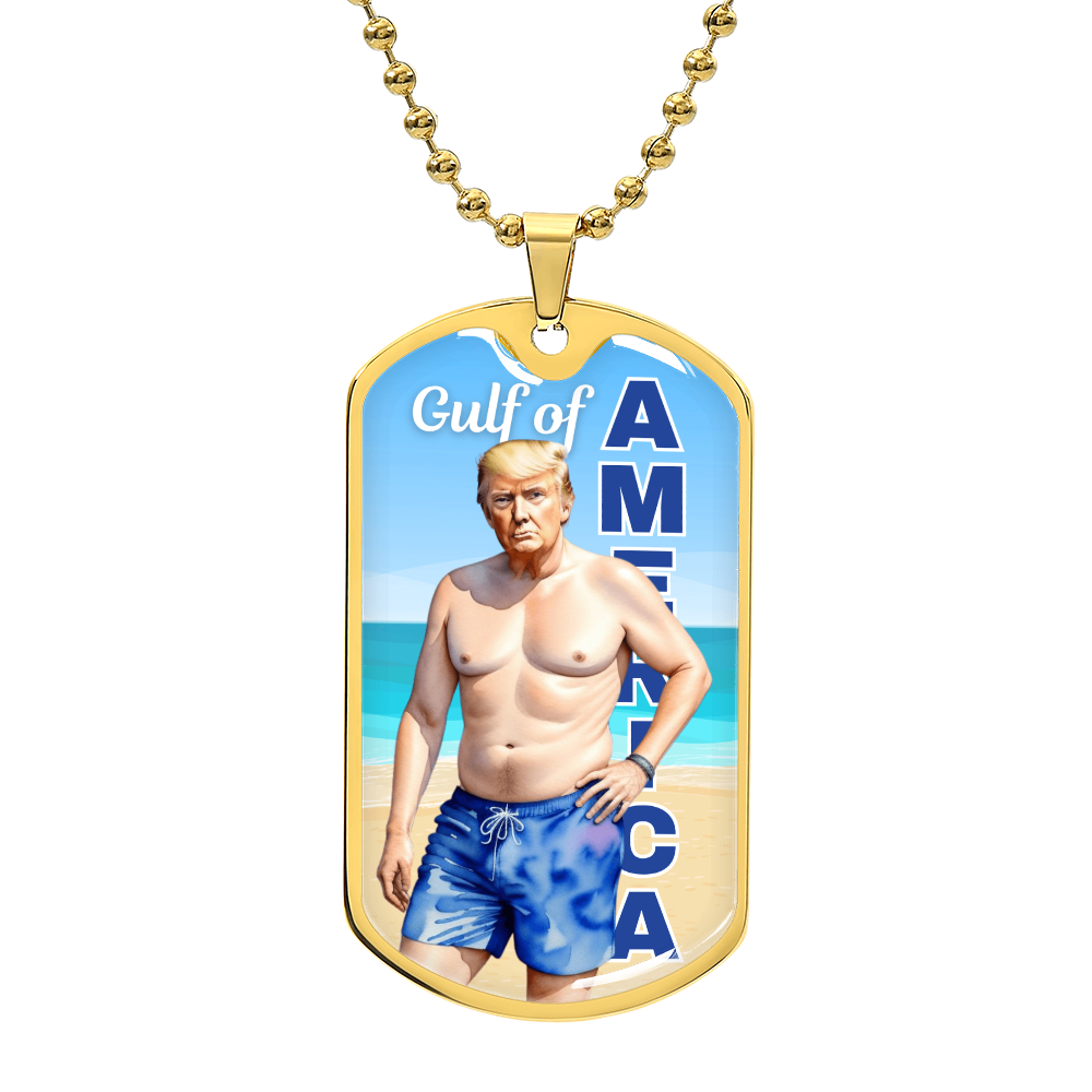 Trump in the Gulf of America Necklace