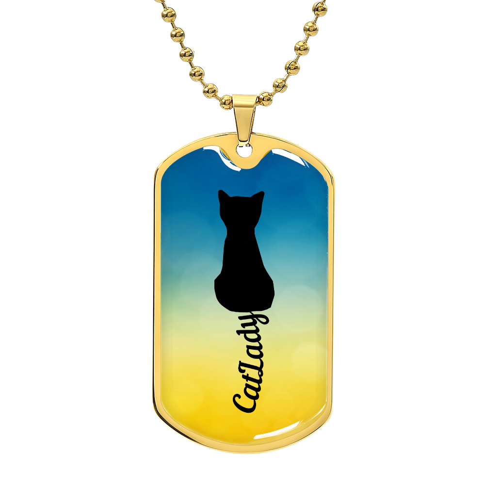Cursive Tail Cat Lady Necklace