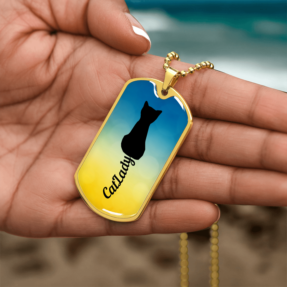Cursive Tail Cat Lady Necklace