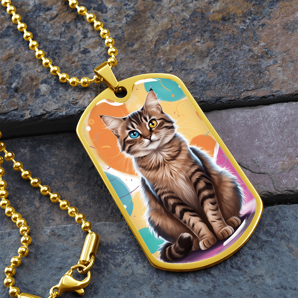 Colorful Kitty Necklace ShineOn Fulfillment
