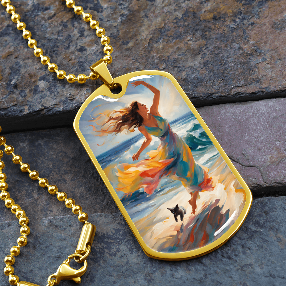 Cat & Lady on the Beach Necklace
