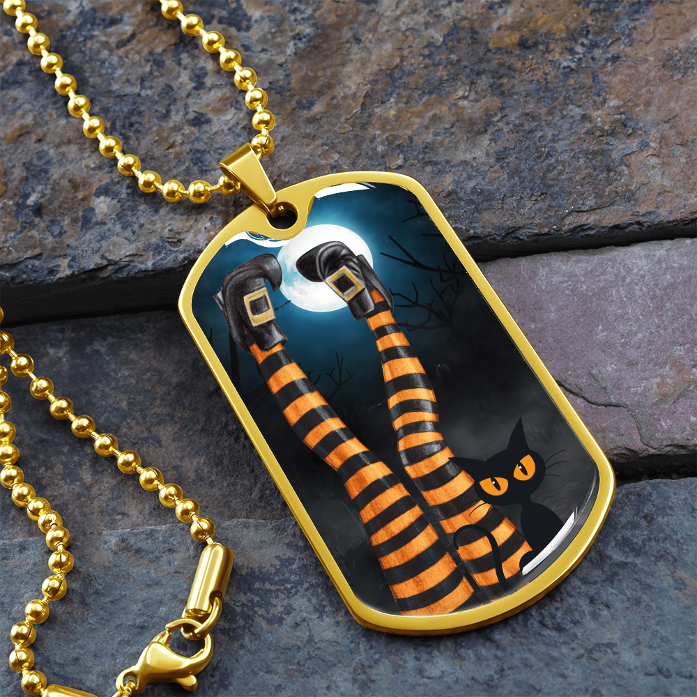 Witchy Cat Lady Legs Necklace