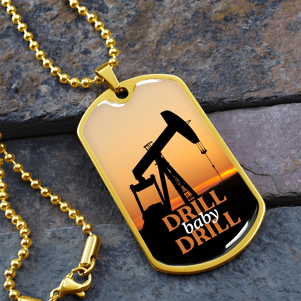 Drill Baby Drill (Trump) Sunset Necklace