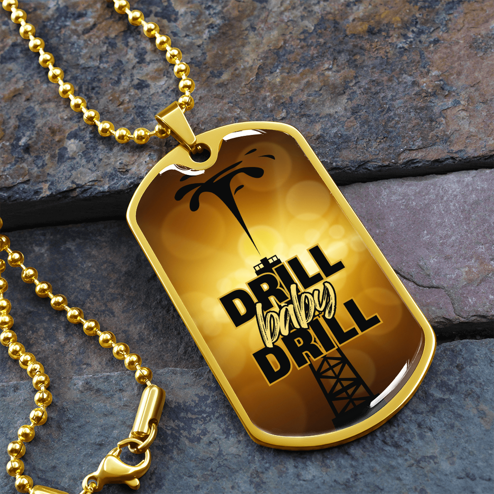 Drill Baby Drill (Trump) Gold Necklace