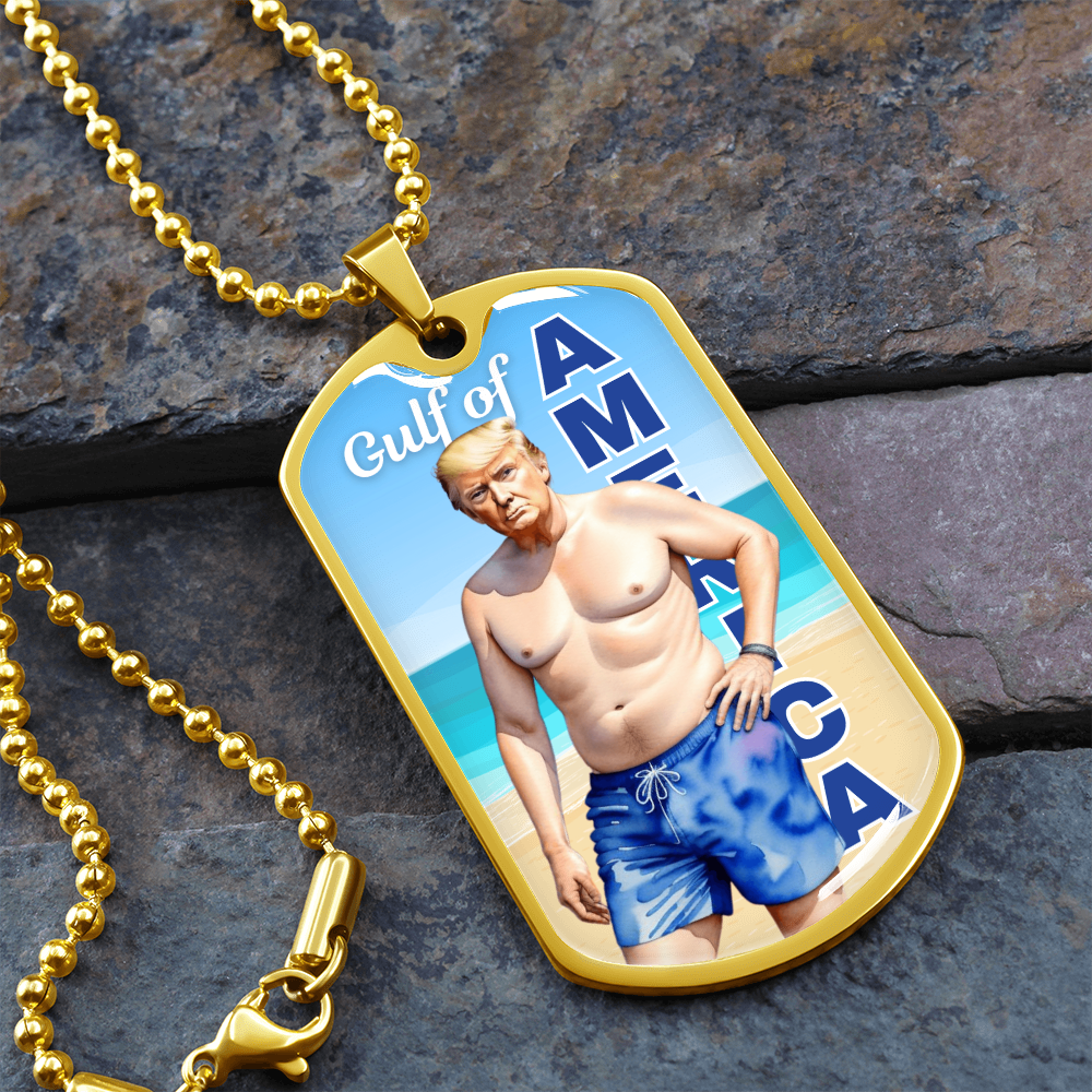 Trump in the Gulf of America Necklace