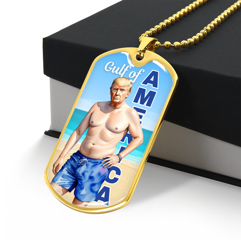 Trump in the Gulf of America Necklace