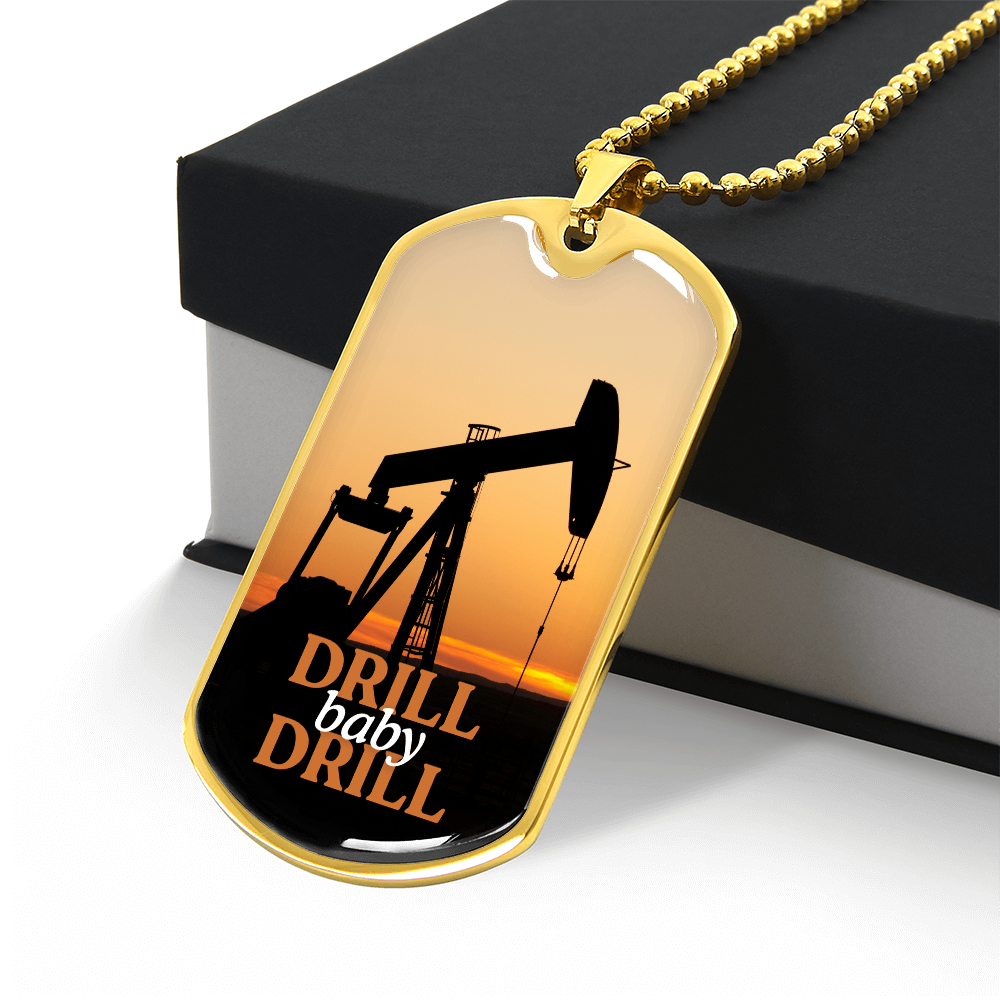 Drill Baby Drill (Trump) Sunset Necklace