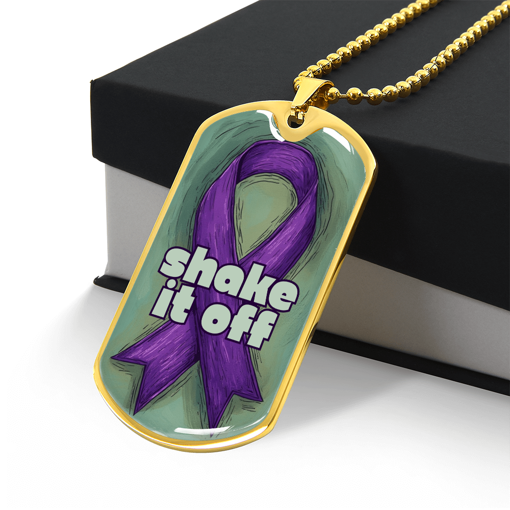 Shake It Off Dog Tag Necklace