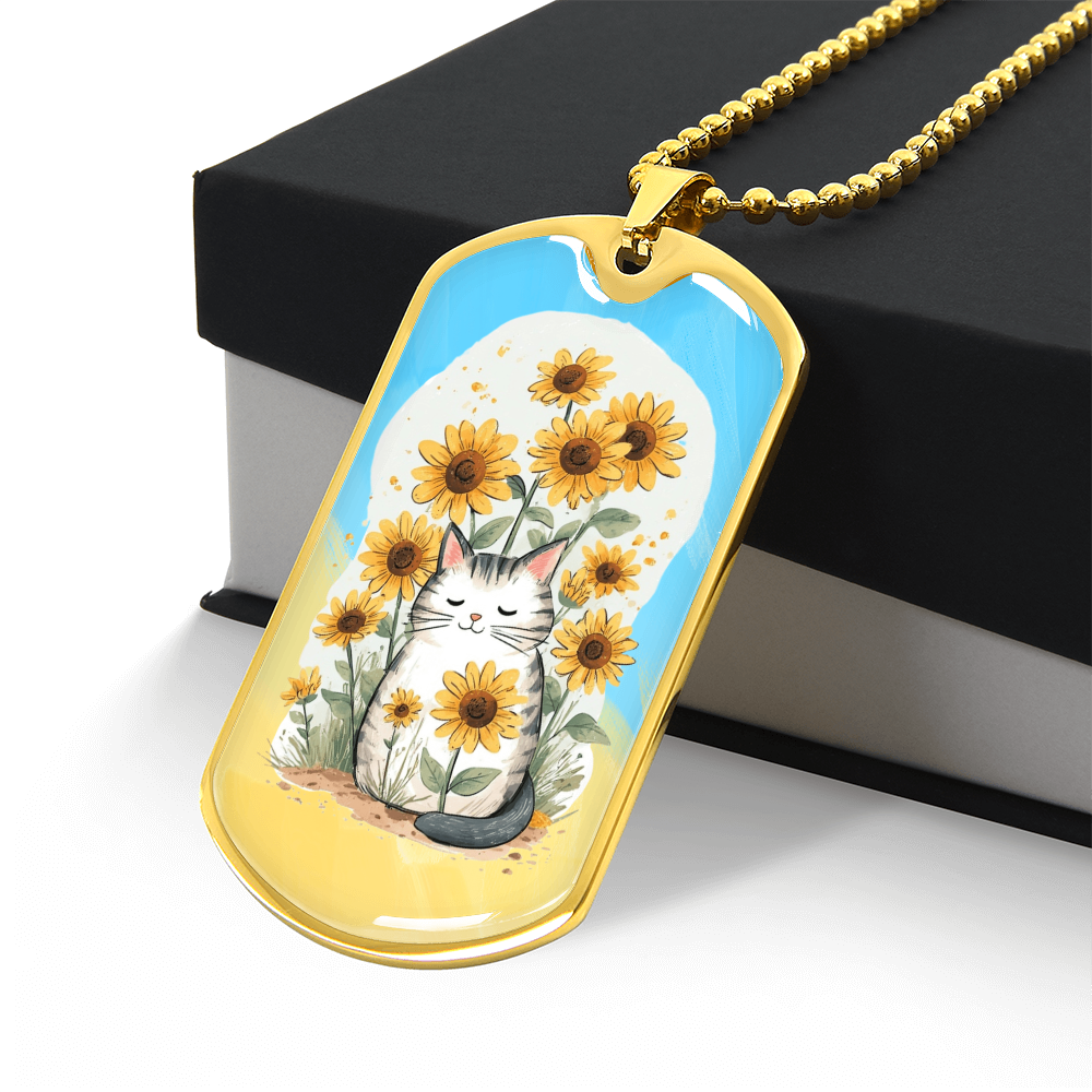 Sunflower Kitty Necklace