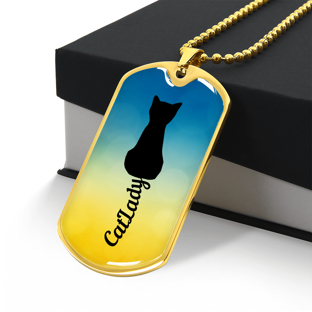 Cursive Tail Cat Lady Necklace