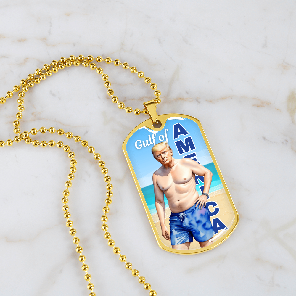 Trump in the Gulf of America Necklace