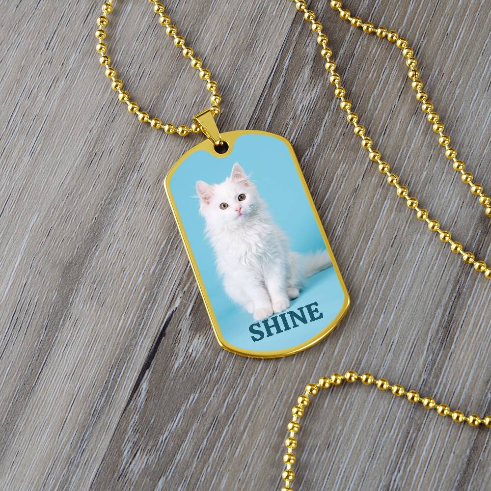 Photo depicting the ​Shine Kitty Necklace from EpiAl's Shop.