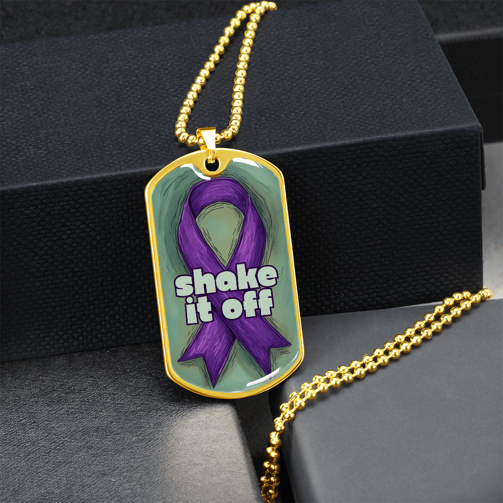 Shake It Off Dog Tag Necklace