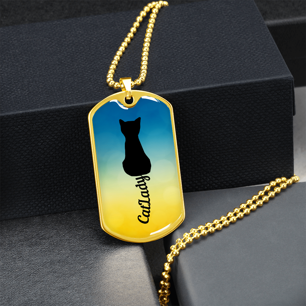 Cursive Tail Cat Lady Necklace
