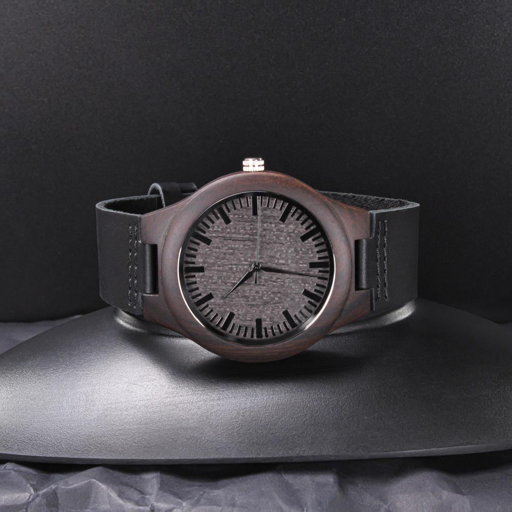 Time of Death: TBD Engraved Wooden Watch | Dark Humor & True Crime Gift for Men