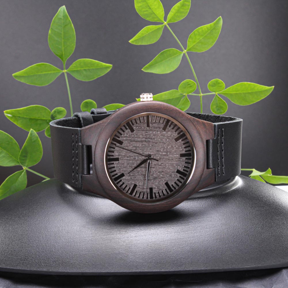 Time of Death: TBD Engraved Wooden Watch | Dark Humor & True Crime Gift for Men