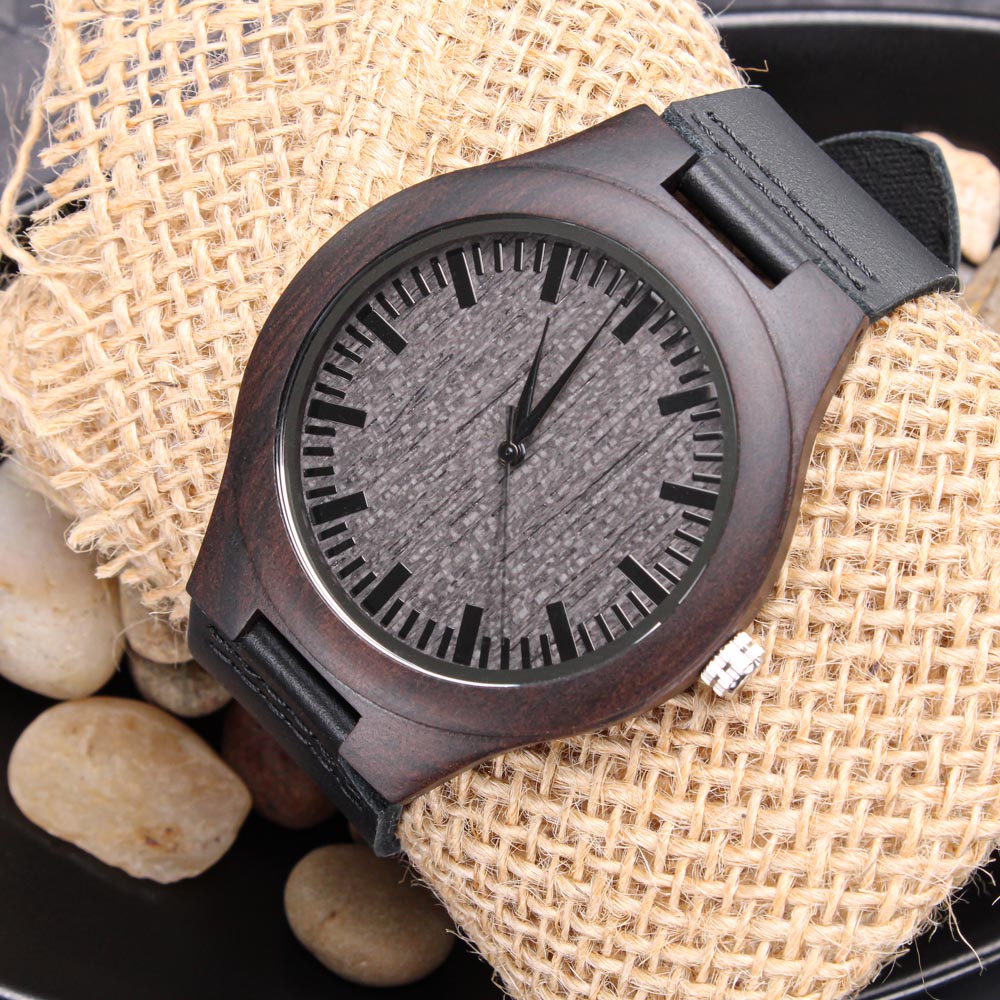 Tick Tock Existential Dread Engraved Wooden Watch | Funny Dark Humor Gift