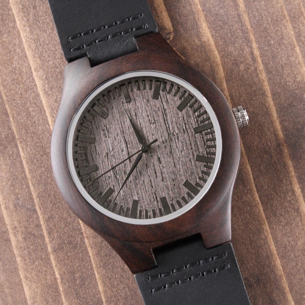 Time of Death: TBD Engraved Wooden Watch | Dark Humor & True Crime Gift for Men