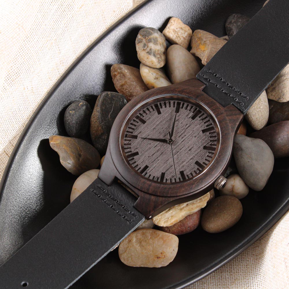 Tick Tock Existential Dread Engraved Wooden Watch | Funny Dark Humor Gift