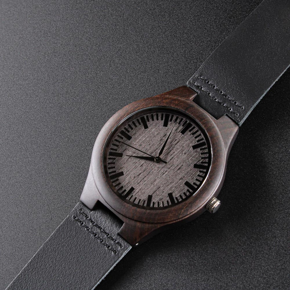 Tick Tock Existential Dread Engraved Wooden Watch | Funny Dark Humor Gift