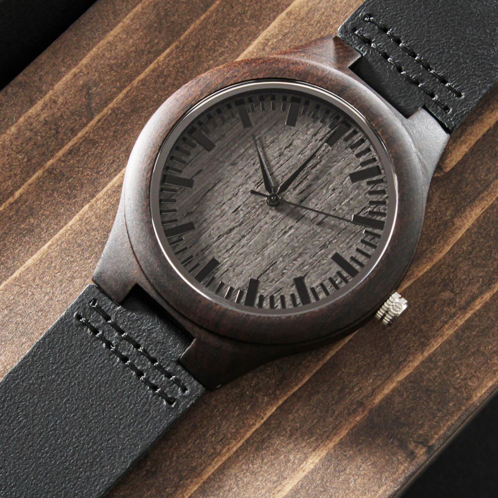 Time of Death: TBD Engraved Wooden Watch | Dark Humor & True Crime Gift for Men