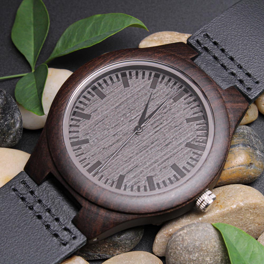 Time of Death: TBD Engraved Wooden Watch | Dark Humor & True Crime Gift for Men