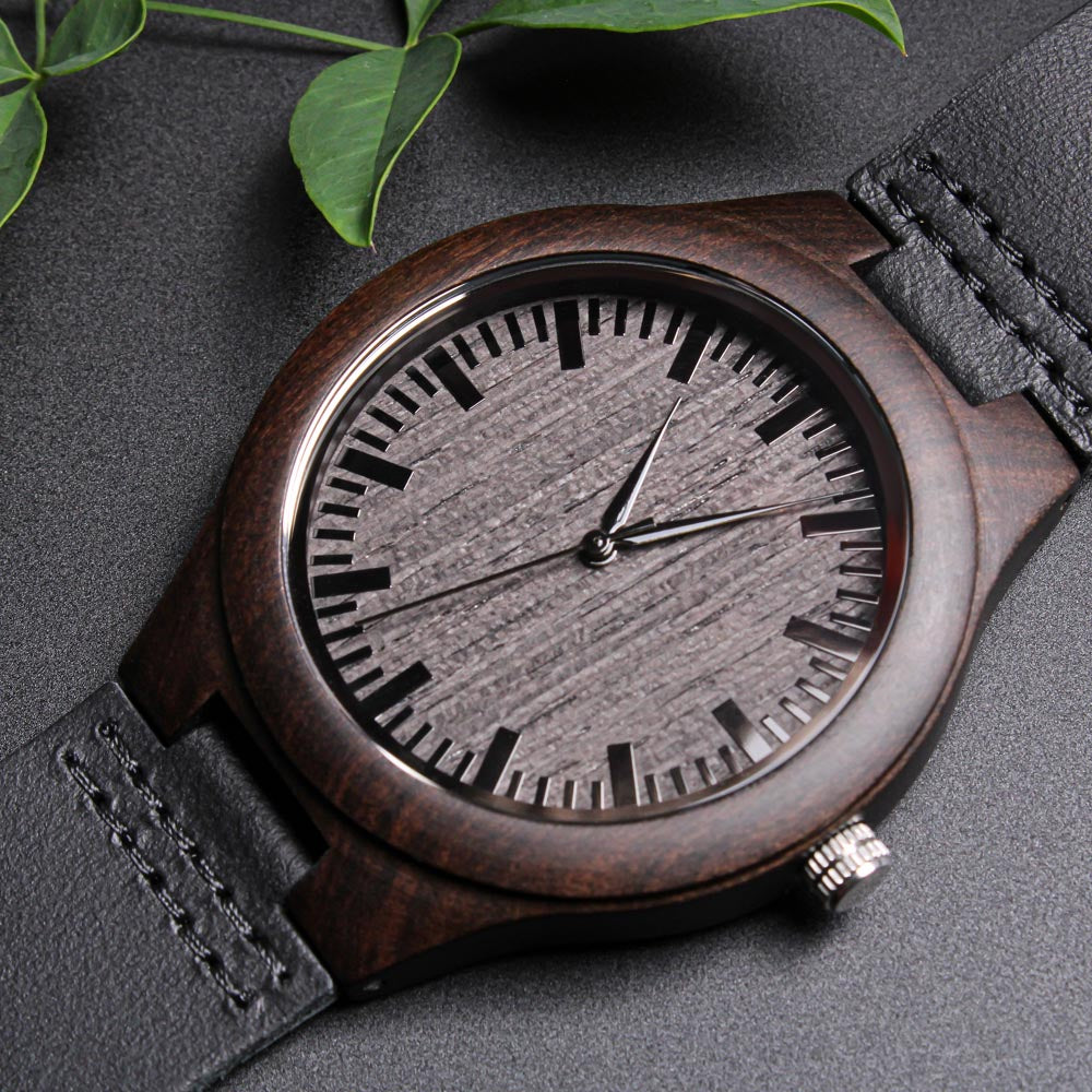 Time of Death: TBD Engraved Wooden Watch | Dark Humor & True Crime Gift for Men