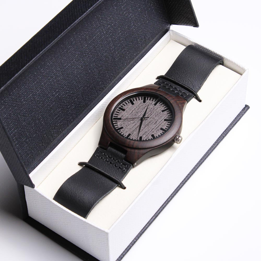 Chronologically Unbothered Engraved Wooden Watch | Funny Cat Lover Gift