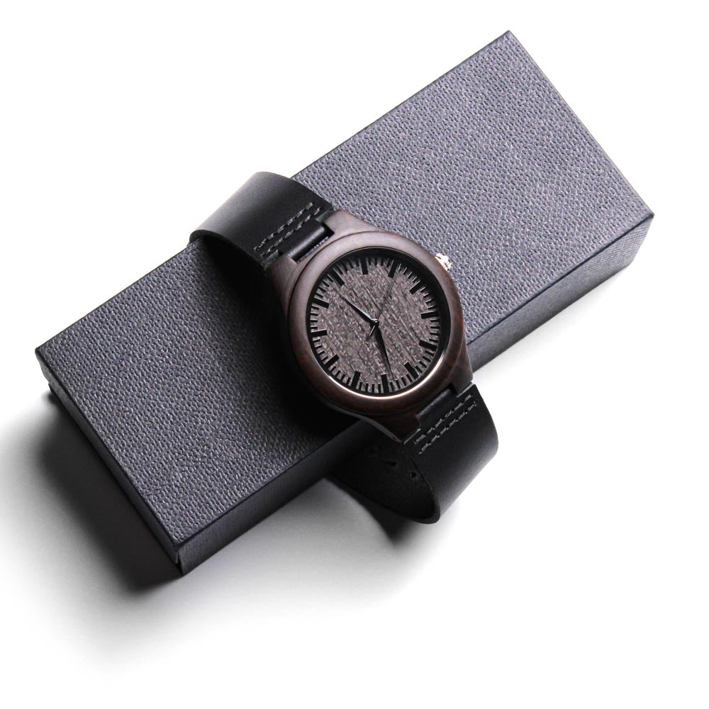 Tick Tock Existential Dread Engraved Wooden Watch | Funny Dark Humor Gift