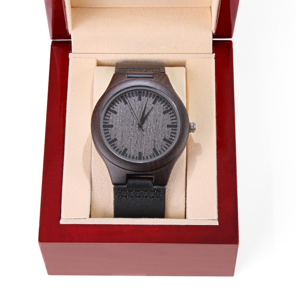 Tick Tock Existential Dread Engraved Wooden Watch | Funny Dark Humor Gift