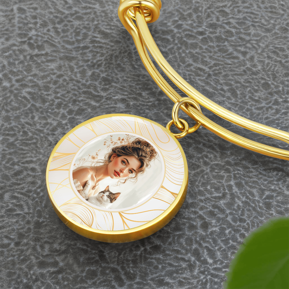 Beautiful Cat Lady Pendant Bracelet