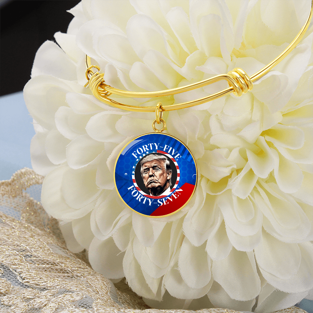 Trump 45 47 Pendant Bracelet