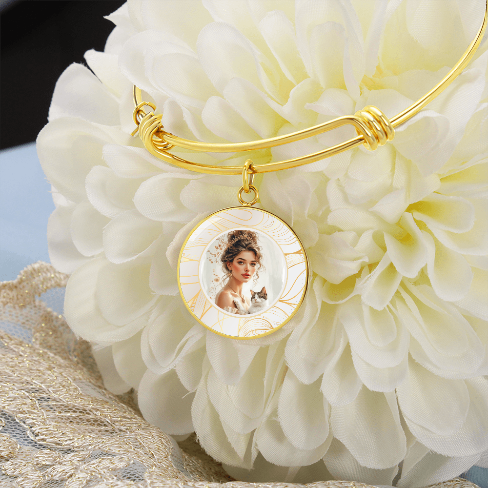 Beautiful Cat Lady Pendant Bracelet