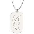 Semicolon Butterfly Engraved Dog Tag Necklace | Suicide Awareness Jewelry