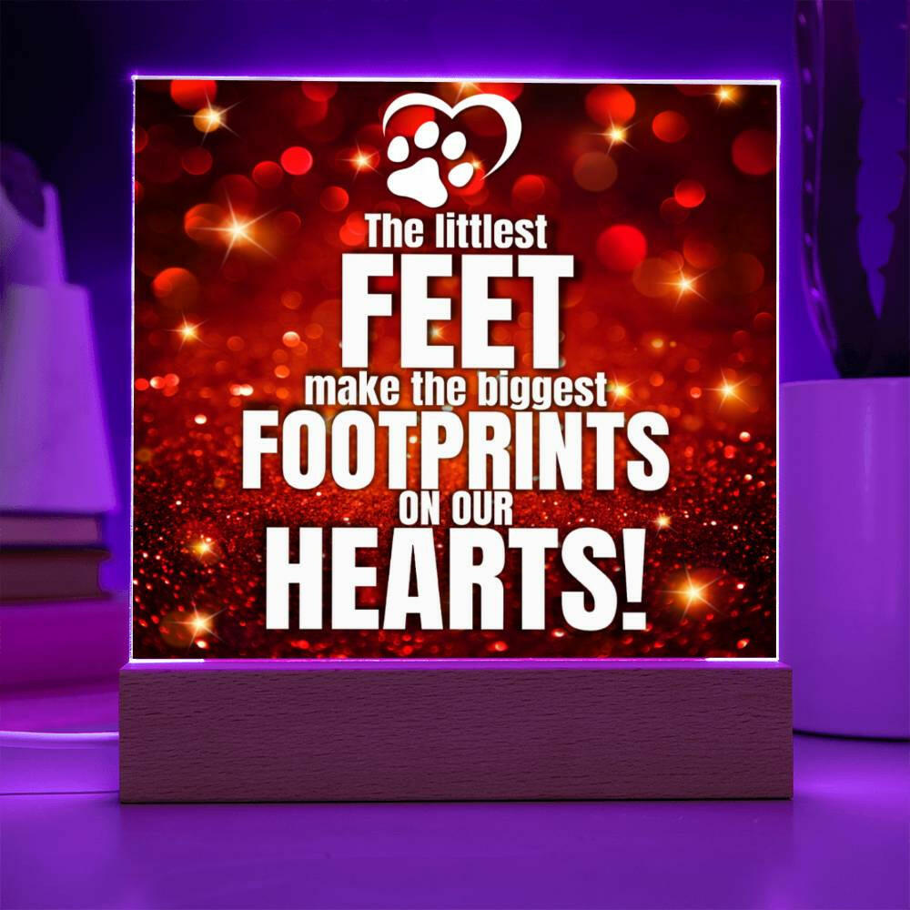 Kitty Feet On Heart Plaque - EpiAl's Shop