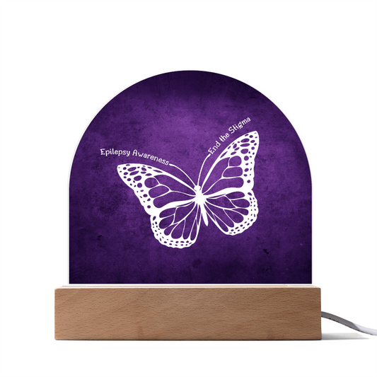 Epilepsy Butterfly Acrylic Lighted Plaque ShineOn Fulfillment
