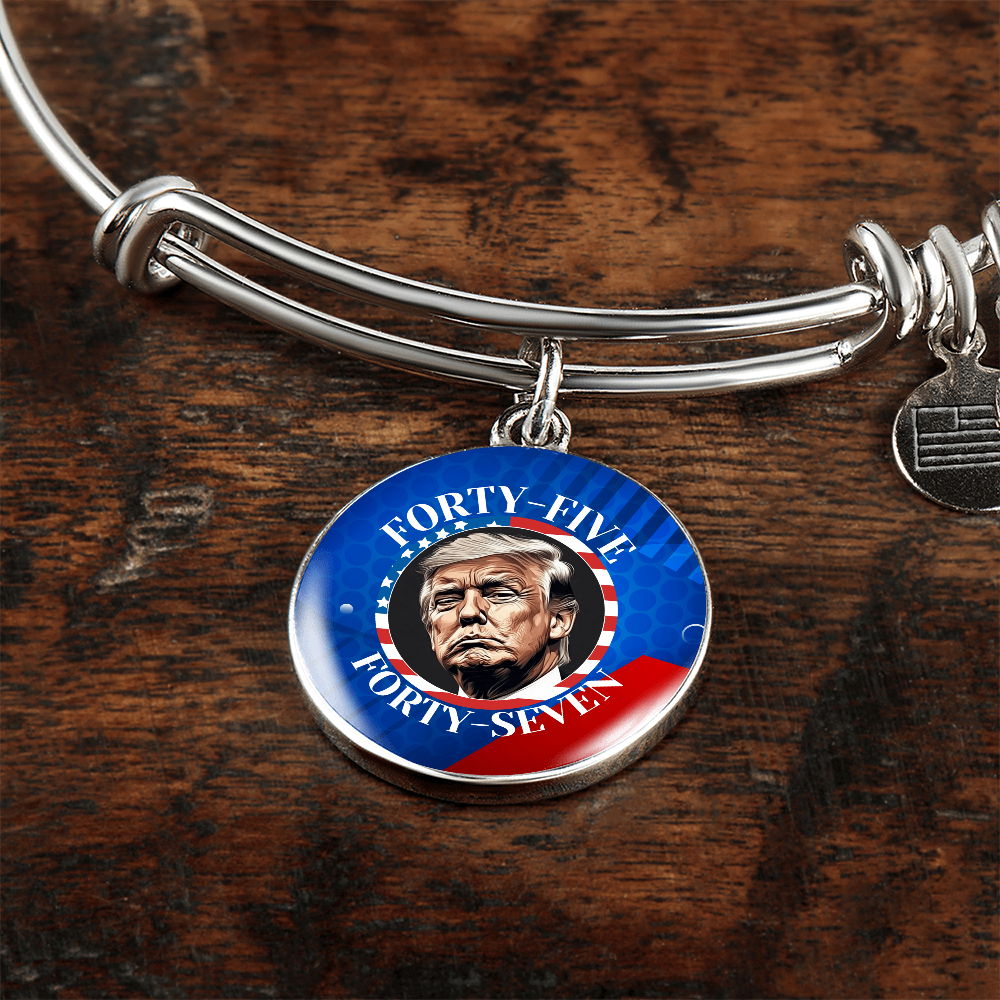 Trump 45 47 Pendant Bracelet