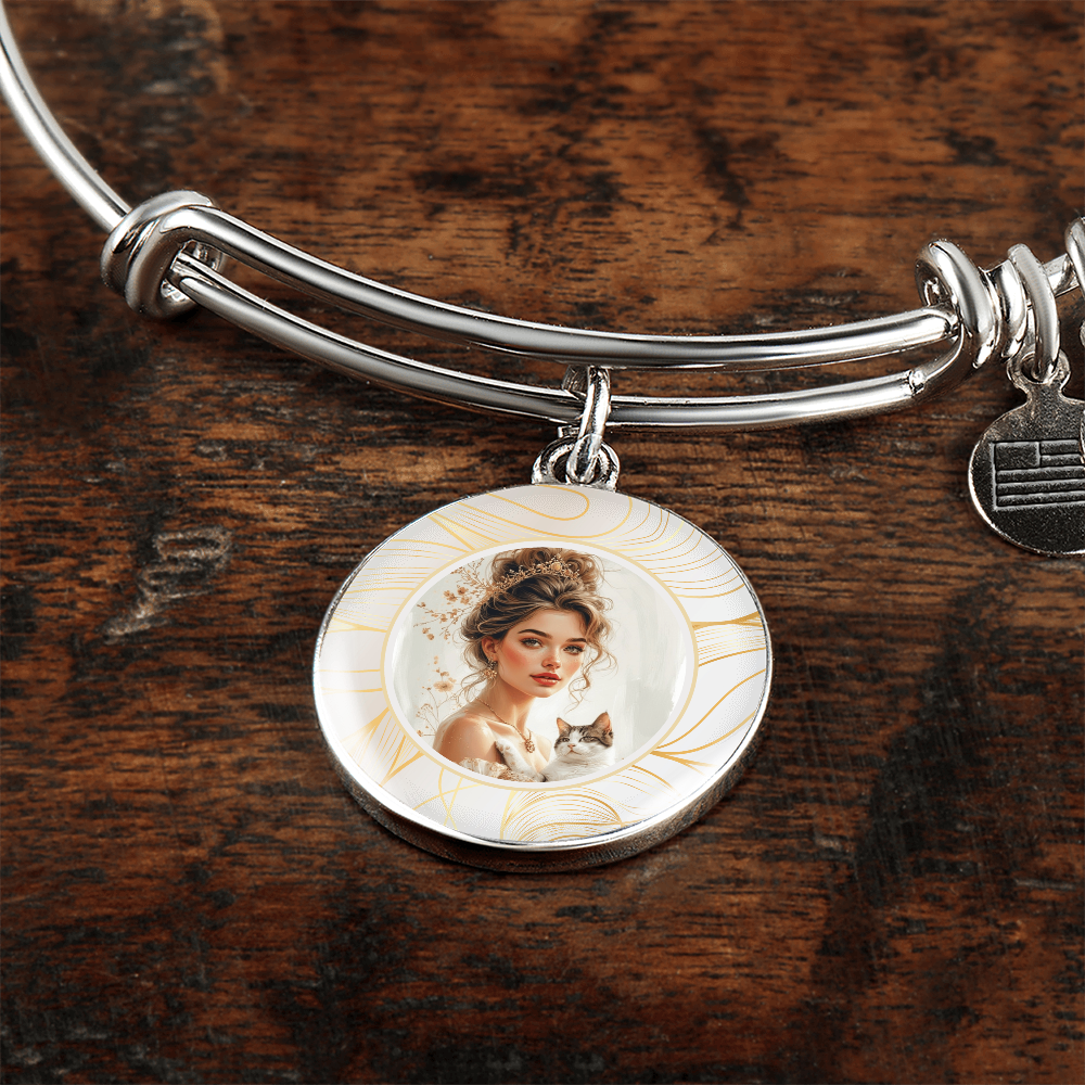 Beautiful Cat Lady Pendant Bracelet