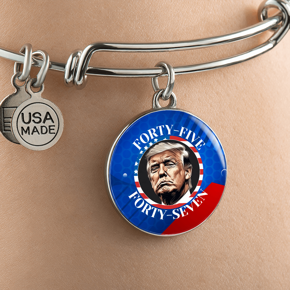 Trump 45 47 Pendant Bracelet