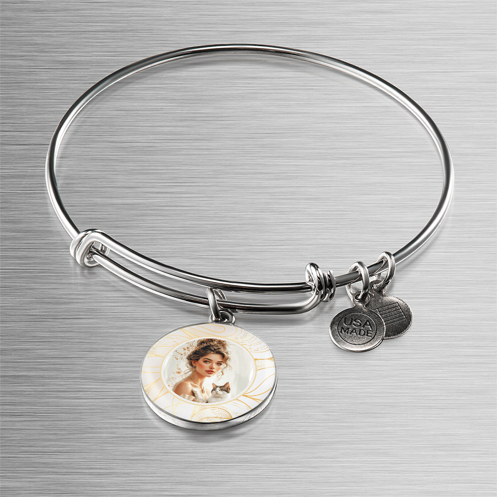 Beautiful Cat Lady Pendant Bracelet