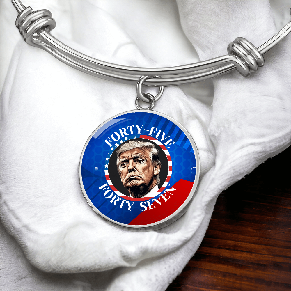 Trump 45 47 Pendant Bracelet