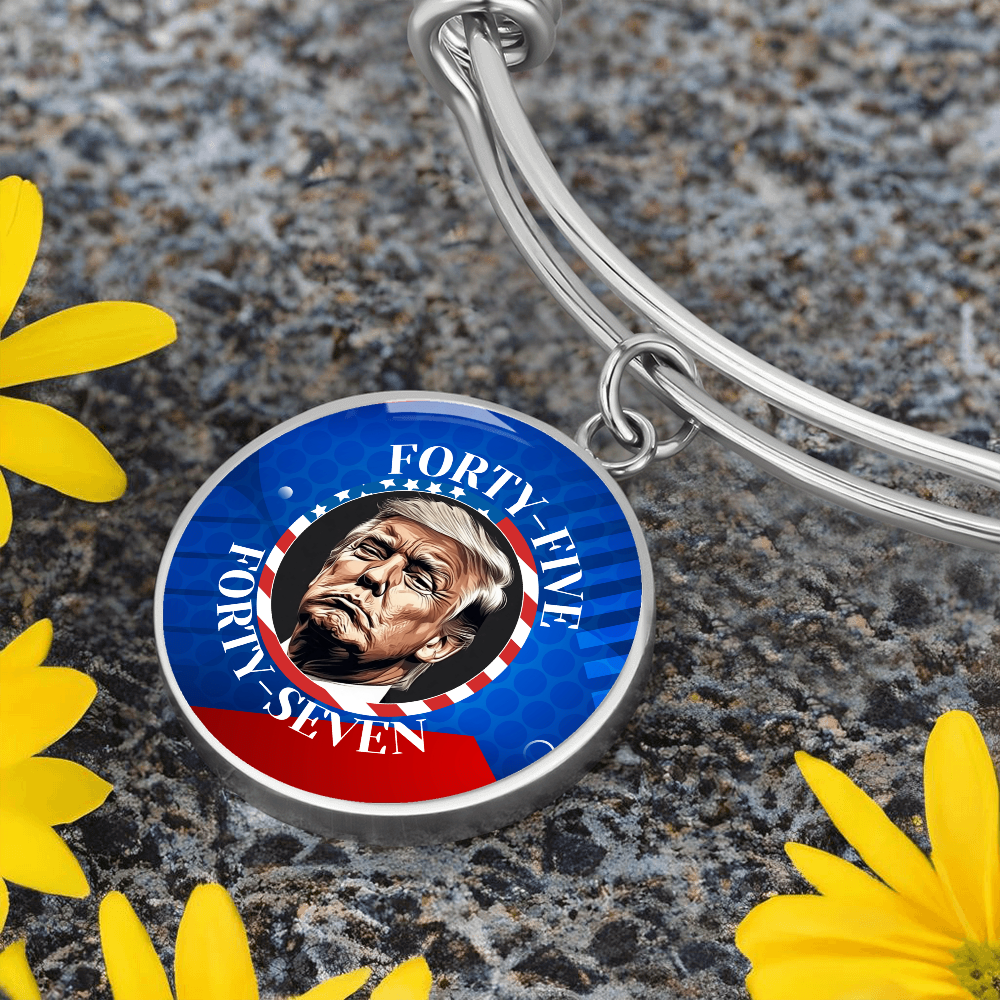 Trump 45 47 Pendant Bracelet