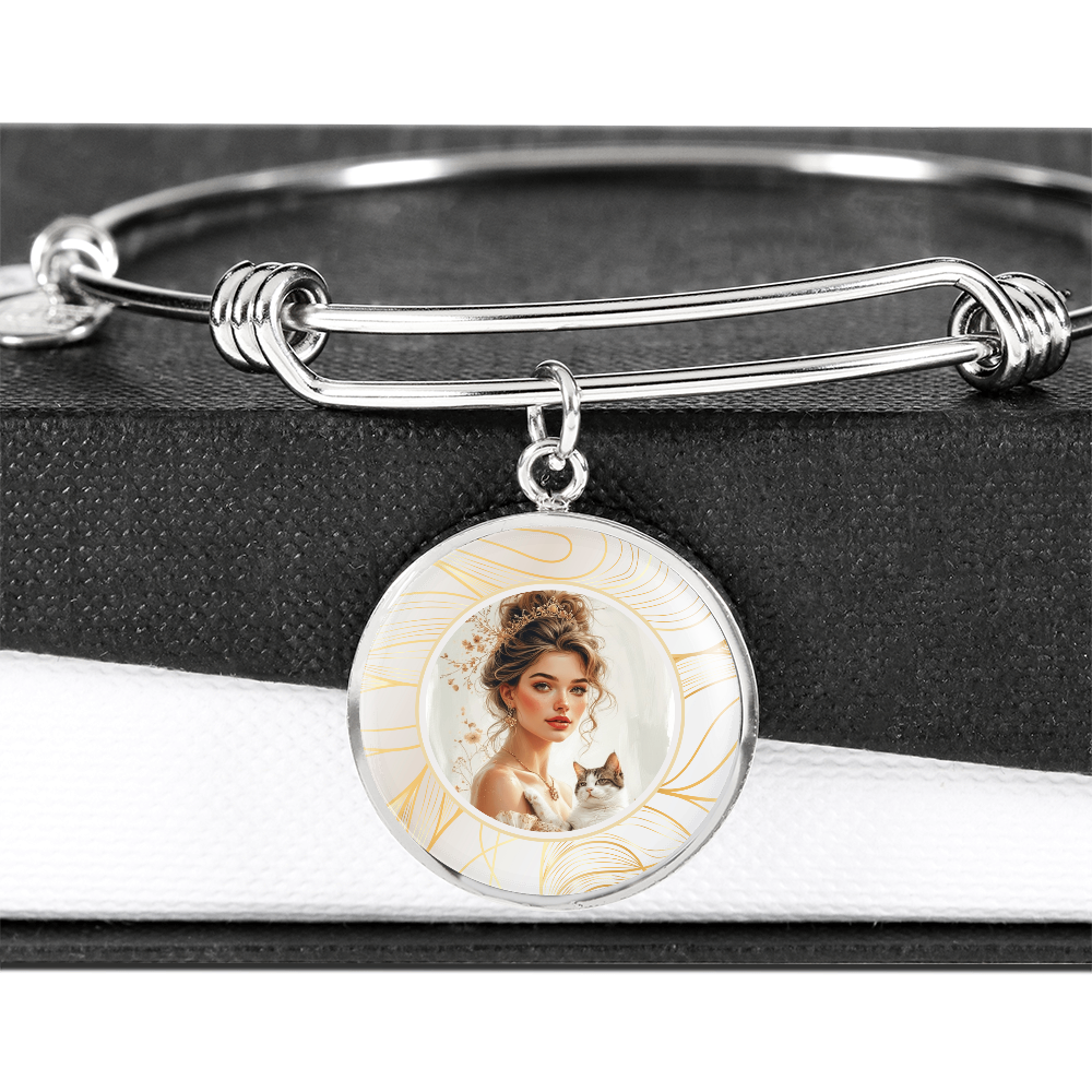 Beautiful Cat Lady Pendant Bracelet