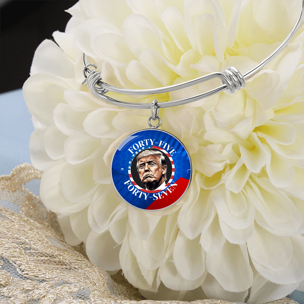 Trump 45 47 Pendant Bracelet