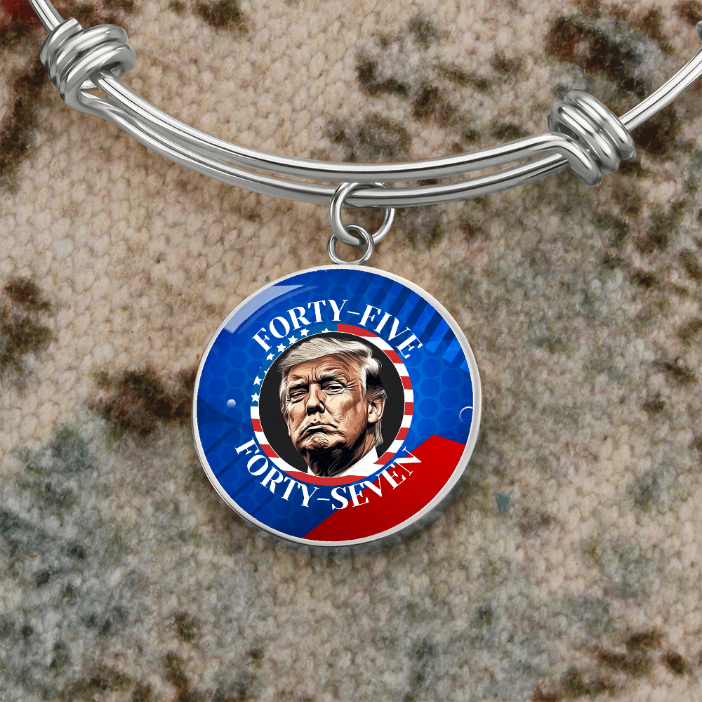 Trump 45 47 Pendant Bracelet
