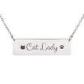 Cat Lady Horizontal Bar Necklace
