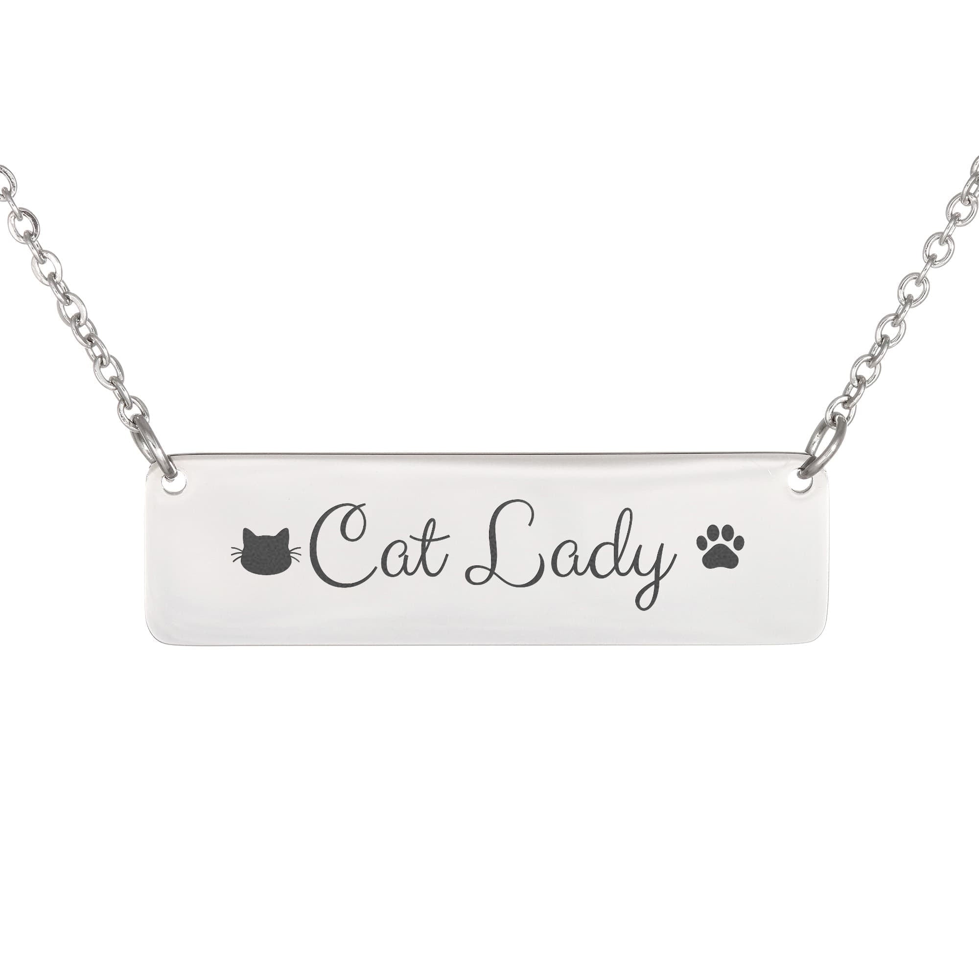 Cat Lady Horizontal Bar Necklace