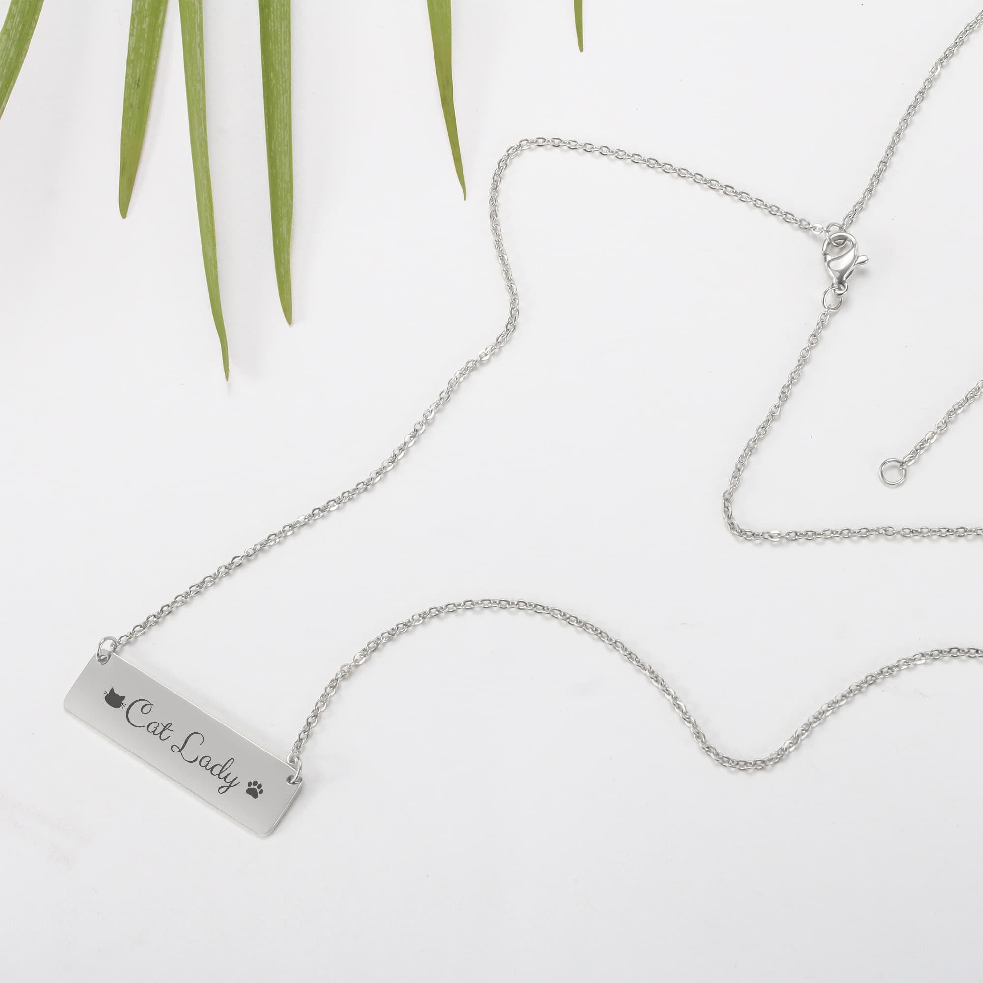 Cat Lady Horizontal Bar Necklace